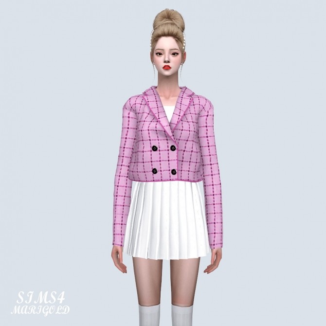Sims 4 Lovely Checked Jacket (P) at Marigold