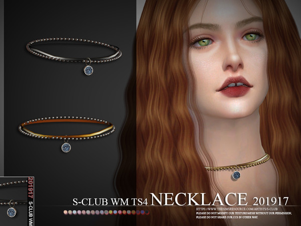 Sims 4 Necklace 201917 by S Club WM at TSR