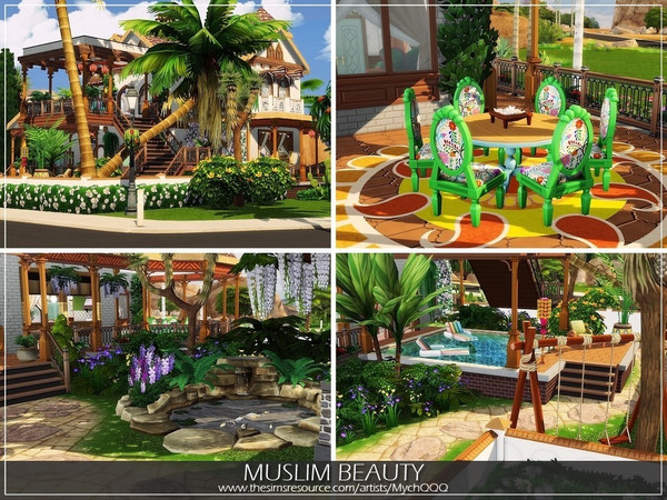 Sims 4 Muslim Beauty house by MychQQQ at TSR