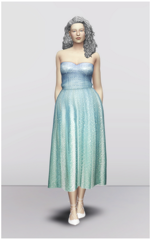 Sims 4 Crystal Embellished Tulle Gown at Rusty Nail