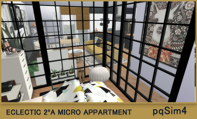 Sims 4 2A Eclectic Micro Apartment at pqSims4