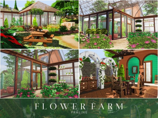 Flower Farm by Praline at Cross Design » Sims 4 Updates