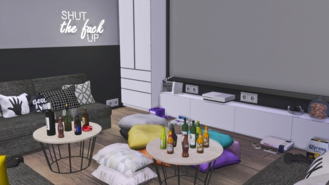 Sims 4 GAMING AND THEATER ROOM at MODELSIMS4