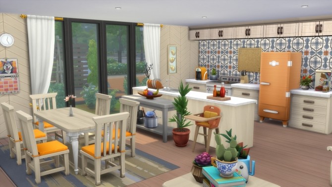 Sims 4 One storey House for a big family at ArchiSim