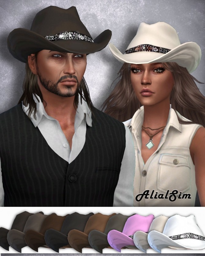Sims 4 Lower Cowboy Hat at Alial Sim