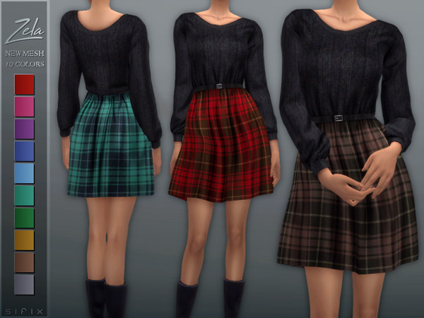 Sims 4 Zela Outfit by Sifix at TSR