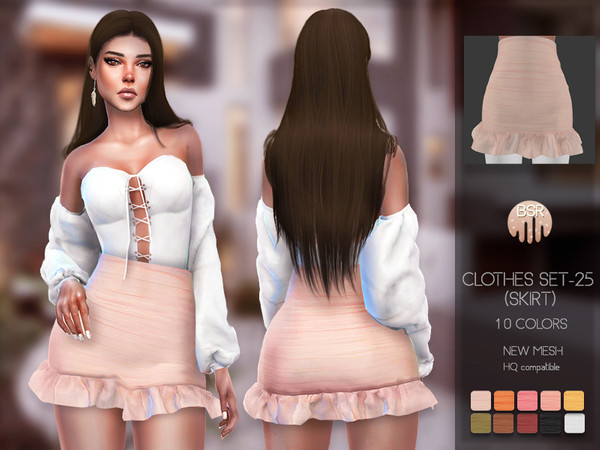 Sims 4 Clothes SET 25 (SKIRT) BD105 by busra tr at TSR