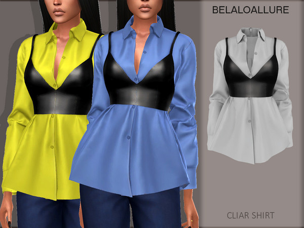 Sims 4 Belaloallure Cliar shirt by belal1997 at TSR