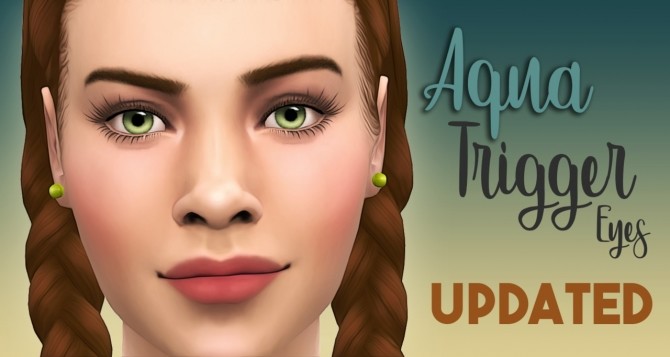 Sims 4 Natural and Unnatural Aqua Trigger Eyes Updated at Miss Ruby Bird