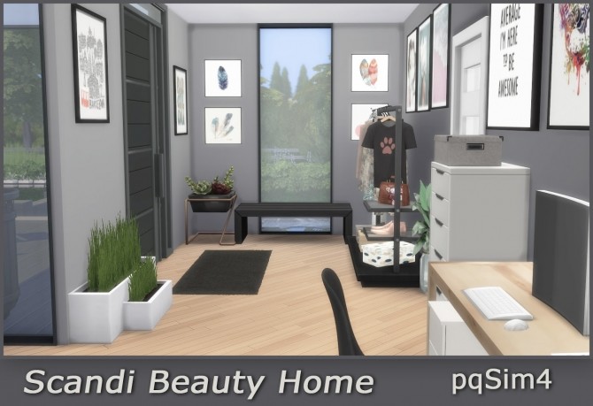 Sims 4 Scandi Beauty Home at pqSims4