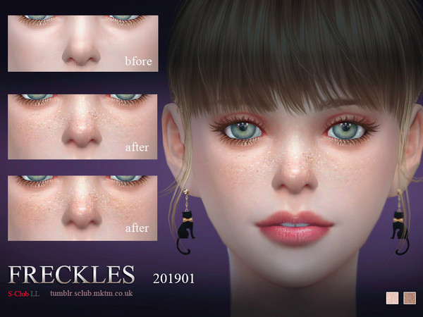 Sims 4 Freckles 201901 by S Club LL at TSR