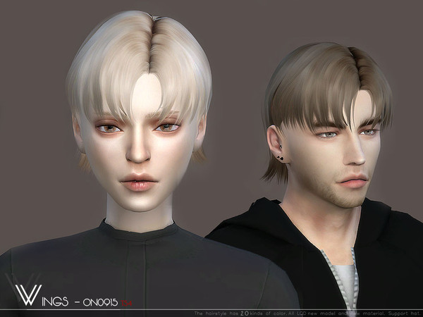 Sims 4 WINGS ON0915 hair by wingssims at TSR