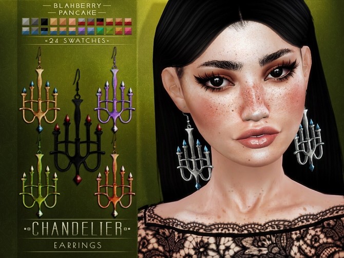 Sims 4 Chandelier earrings at Blahberry Pancake