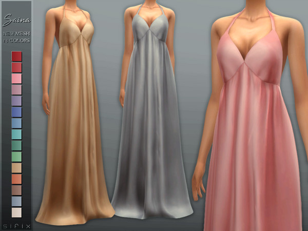 Sims 4 Saina Dress by Sifix at TSR