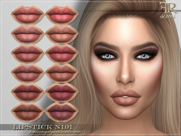 Sims 4 FRS Lipstick N101 by FashionRoyaltySims at TSR