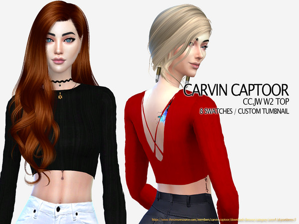 Sims 4 Jw W2 Top by carvin captoor at TSR