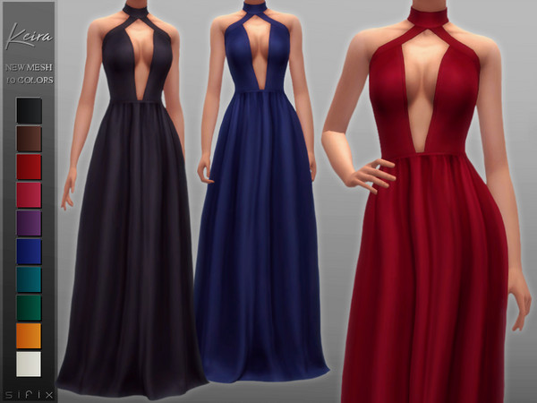 Sims 4 Keira Gown by Sifix at TSR