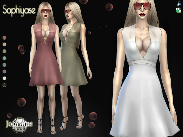 Sims 4 Sophiyase dress by jomsims at TSR