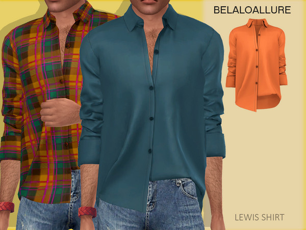 Sims 4 Belaloallure Lewis shirt by belal1997 at TSR