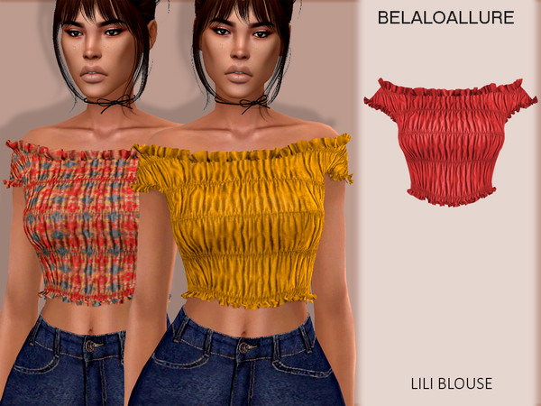 Sims 4 Belaloallure lili blouse by belal1997 at TSR