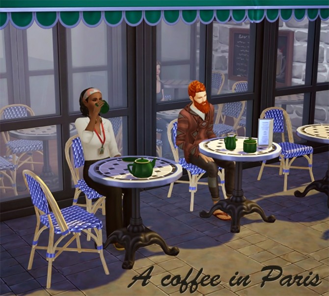 Sims 4 French bistroware by Sandy at Around the Sims 4