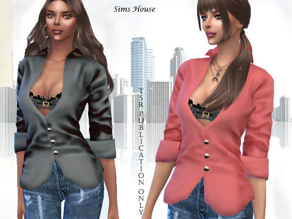 Sims 4 Classic Womens Jacket by Sims House at TSR