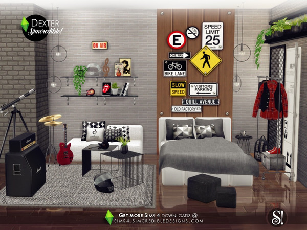 Dexter Bedroom By Simcredible At Tsr Sims 4 Updates