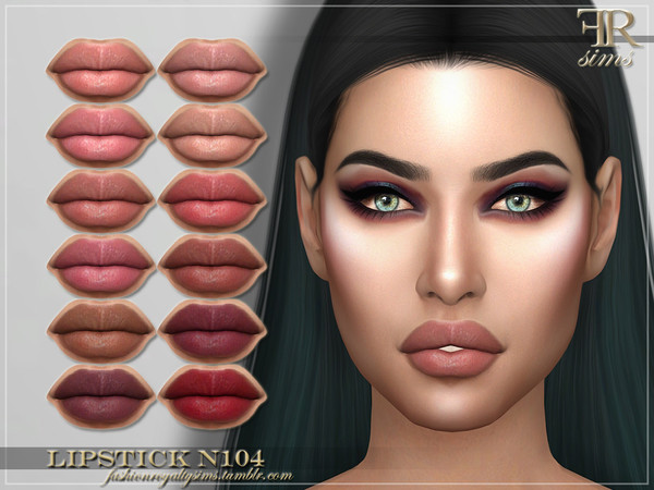 Sims 4 FRS Lipstick N104 by FashionRoyaltySims at TSR