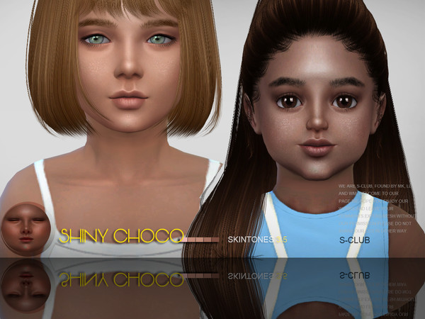 Sims 4 SHINY CHOCO3.5 skin ALL AGE by S Club WMLL at TSR