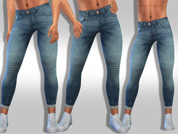Sims 4 Men Low Rise Skinny Fit Jeans by Saliwa at TSR