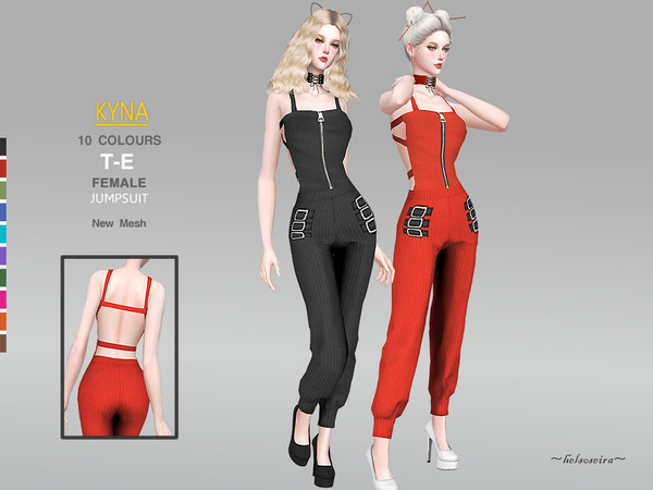Sims 4 KYNA Jumpsuit by Helsoseira at TSR