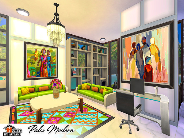 Sims 4 Paloi Modern house by autaki at TSR