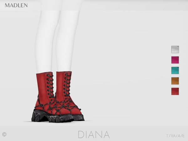Sims 4 Madlen Diana Boots by MJ95 at TSR