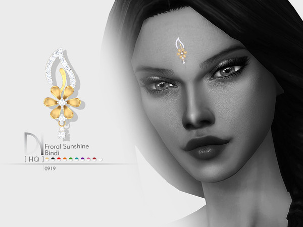 Sims 4 Floral Sunhine Bindi by DarkNighTt at TSR