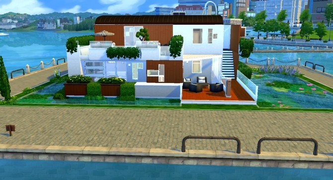 Sims 4 Villa on the Water by valbreizh at Mod The Sims