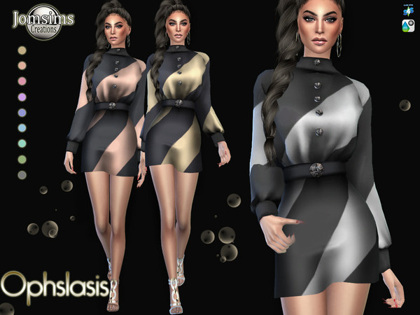 Sims 4 Ophslasis dress by jomsims at TSR
