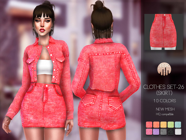 Sims 4 Clothes SET 26 (SKIRT) BD109 by busra tr at TSR