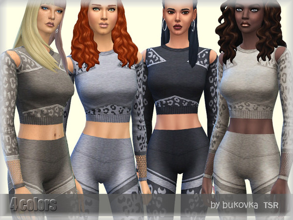 Sims 4 Shirt Leopard by bukovka at TSR