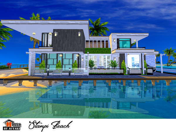 Sims 4 Stampi Beach house by autaki at TSR