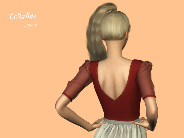 Sims 4 Coraline cropped top by laupipi at TSR
