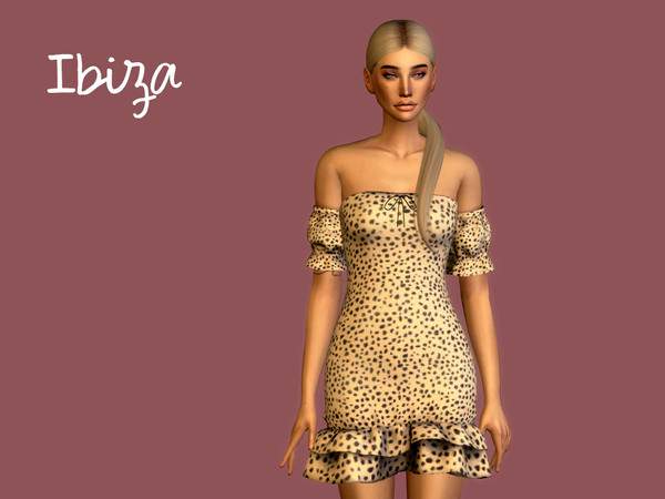 Sims 4 Ibiza Dress by laupipi at TSR