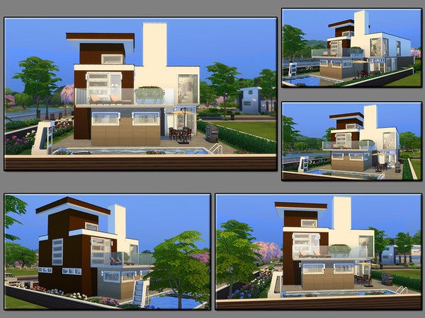 Sims 4 MB Modern Concept house by matomibotaki at TSR