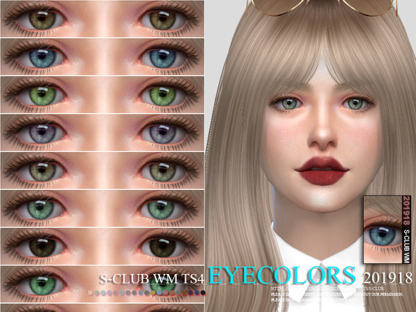 Sims 4 Eyecolors 201918 by S Club WM at TSR