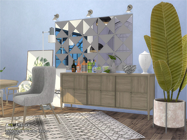 Sims 4 Waquoit Dining Room by ArtVitalex at TSR