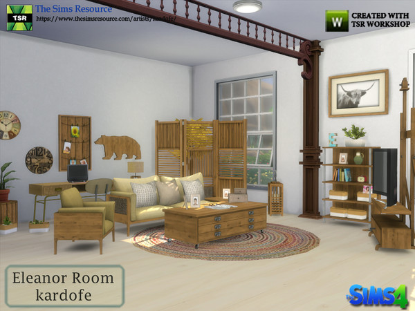 Sims 4 Eleanor Room by kardofe at TSR