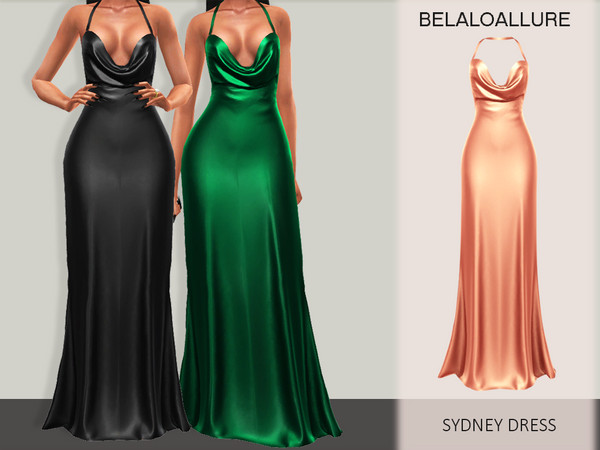 Sims 4 Belaloallure Sydney dress by belal1997 at TSR