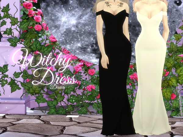 Sims 4 Witchy Dress by Dissia at TSR