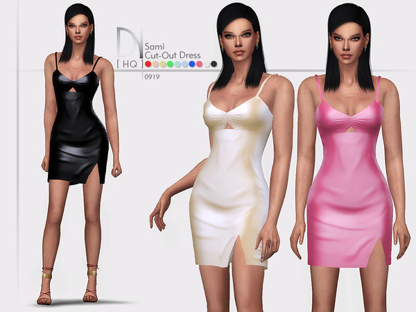 Sims 4 Sami Cut Out Dress by DarkNighTt at TSR
