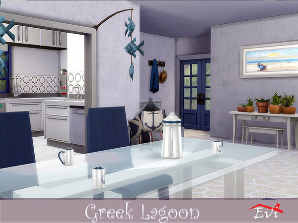 Sims 4 Greek Lagoon beach house by evi at TSR