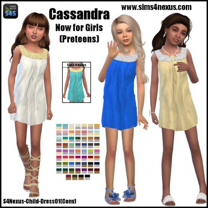 Sims 4 Cassandra dress by SamanthaGump at Sims 4 Nexus